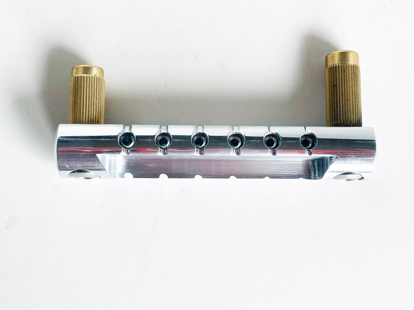 Electro Hawaiian® Lap Steel Bridge Machined Aluminum with Flat Radius - Metric Anchors