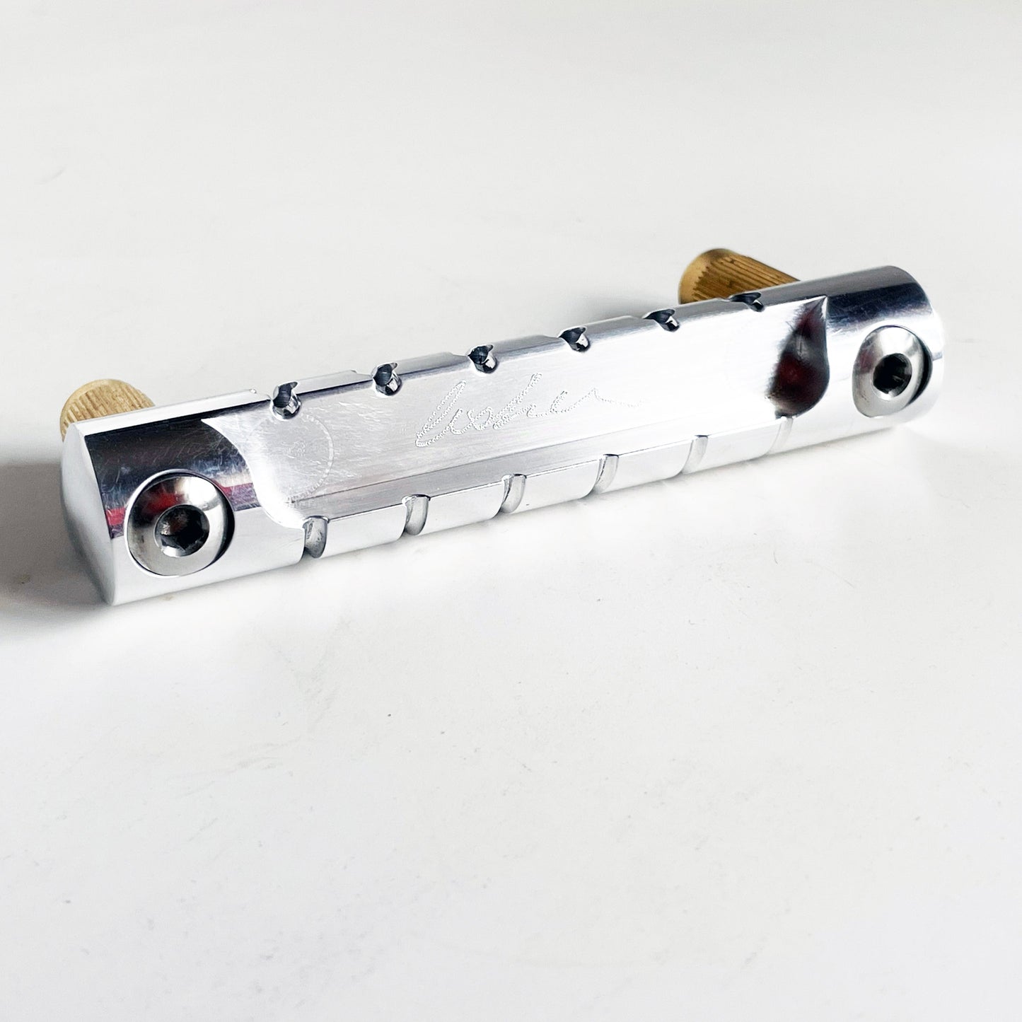 Electro Hawaiian® Lap Steel Bridge Machined Aluminum with Flat Radius - Metric Anchors