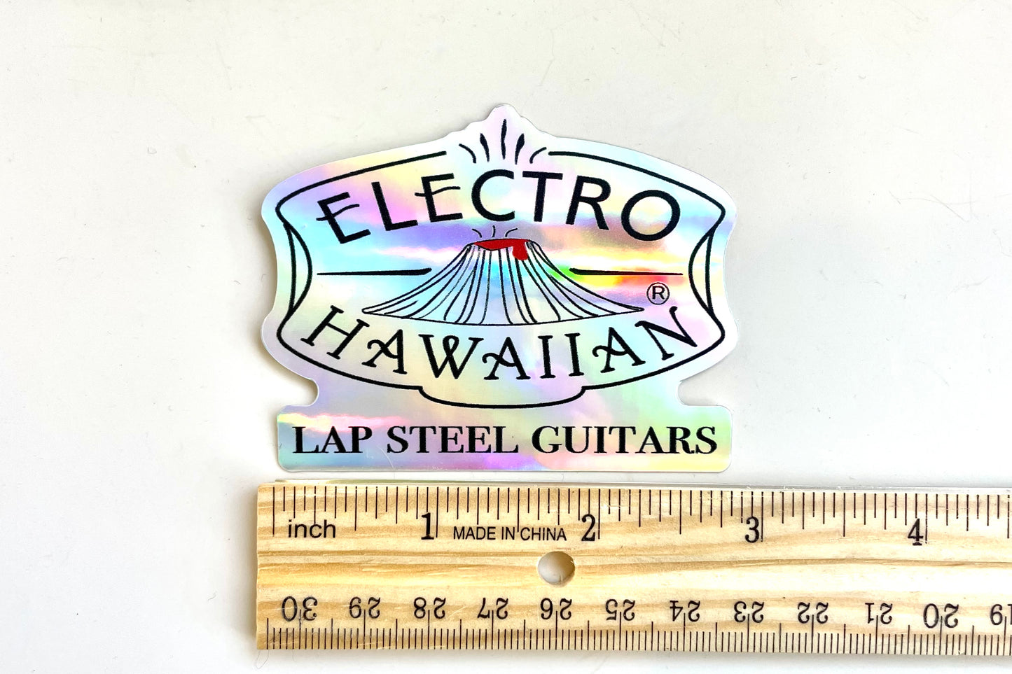 Electro Hawaiian® Volcano Permanent Holographic Sticker, 2 pack