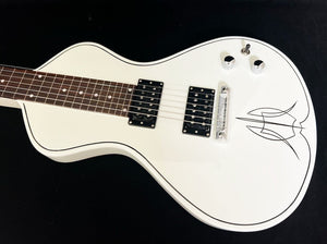 SOLD 2023  Hand Pin Striped Electro Hawaiian® Junior Lap Steel WHITE with Gig Bag!