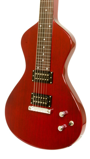 SOLD 2021 FACTORY SECOND WITH BELLY BAR Asher Electro Hawaiian® Junior Lap Steel Trans Cherry