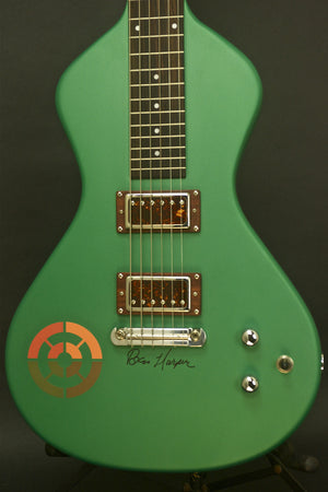 SOLD "Signed" Asher Ben Harper and the Innocent Criminals *Custom* Special Edition Lap Steel, Rasta Green