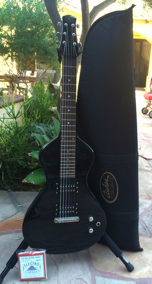 SOLD Rare Factory Second - Electro Hawaiian Junior Lap Steel Guitar, Gig Bag - in BLACK
