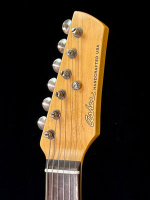 SOLD 2022 Asher T Deluxe with Swamp Ash Bound Body in Quasar Blue Metallic Relic Nitro, #1310