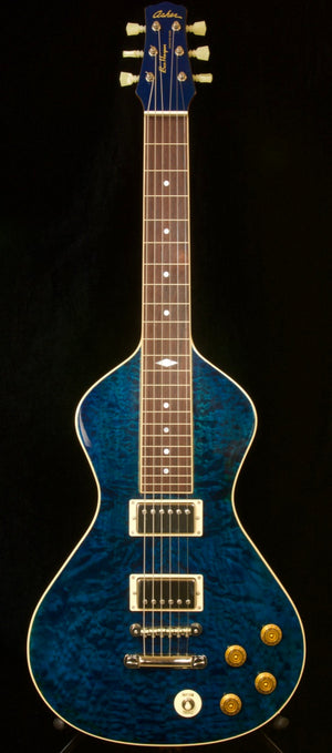 SOLD 2019 Asher Ben Harper Signature Model Lap Steel - Quilted Maple Top with Blue Stain