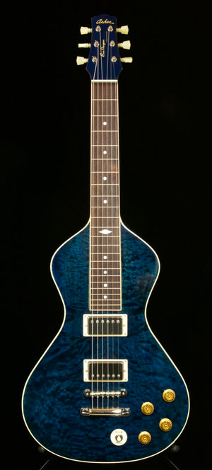 SOLD 2019 Asher Ben Harper Signature Model Lap Steel - Quilted Maple Top with Blue Stain